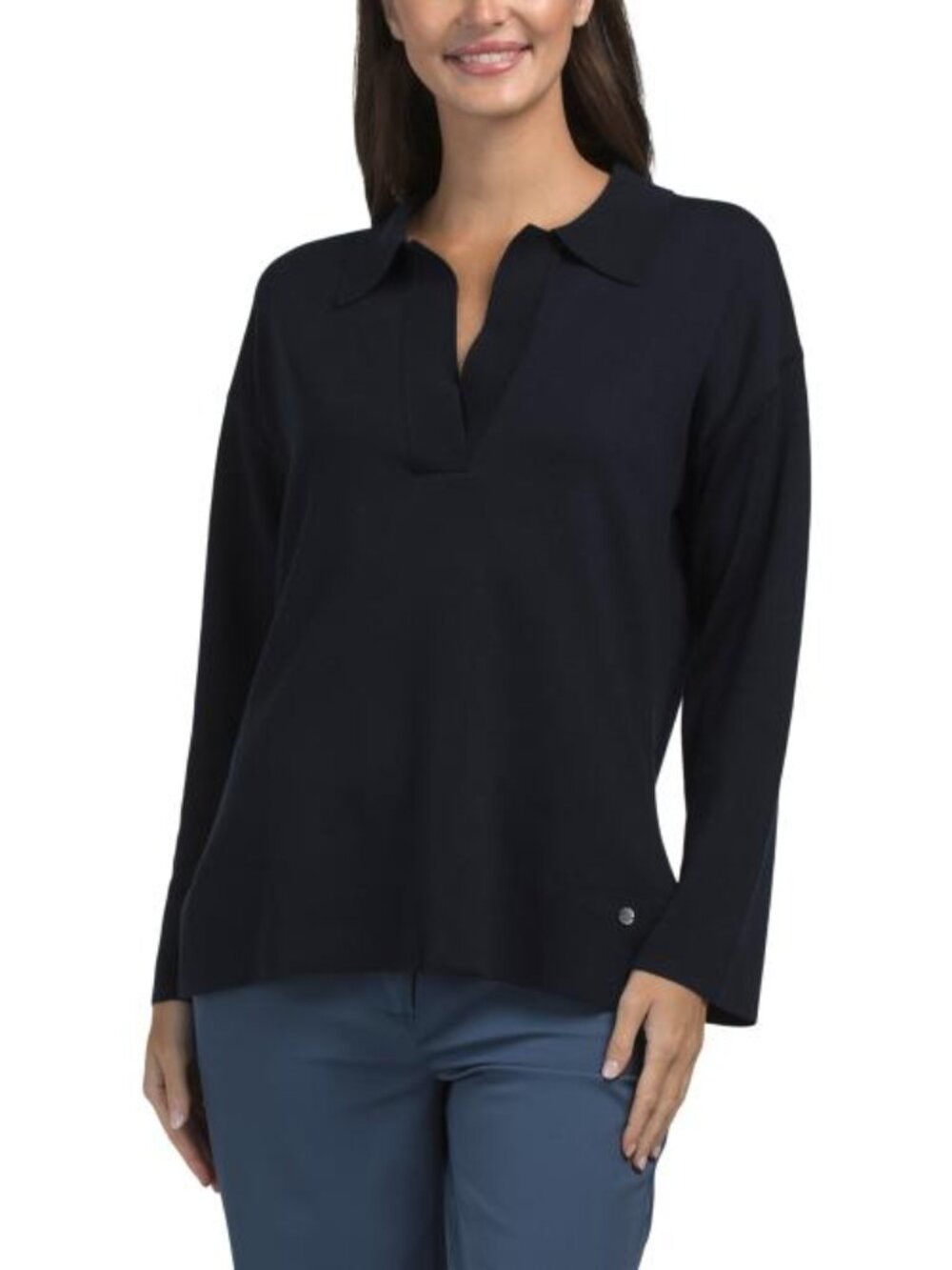 PETER MILLAR Cashmere Blend Mirage Interlock Popover Sweater